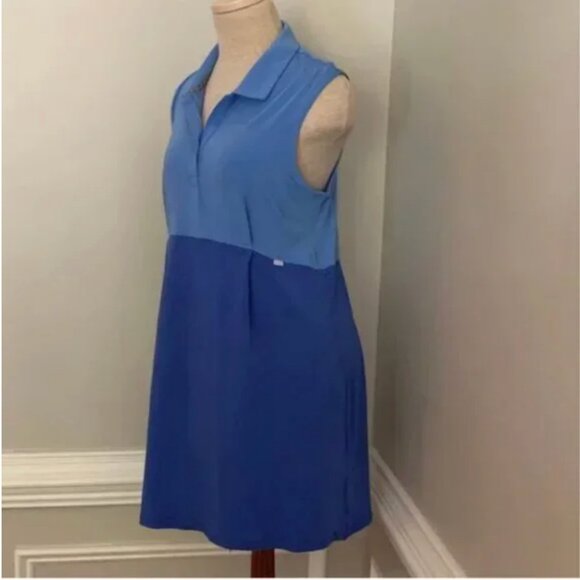 Puma Urban Sports Sleveless Dress Color Block Two Tone Blue Size XL - Picture 7 of 10